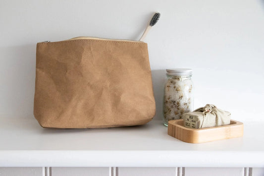 Natural Kraft - Kraft Paper Cosmetic Bag - Eco Friendly
