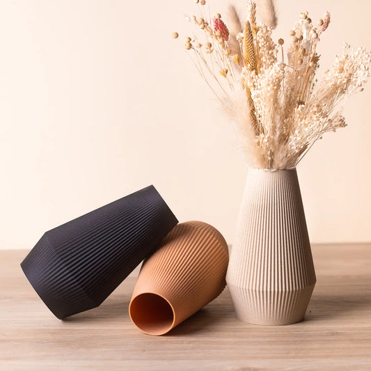 Vase Lila - Made from Recycled Wood and Corn Starch
